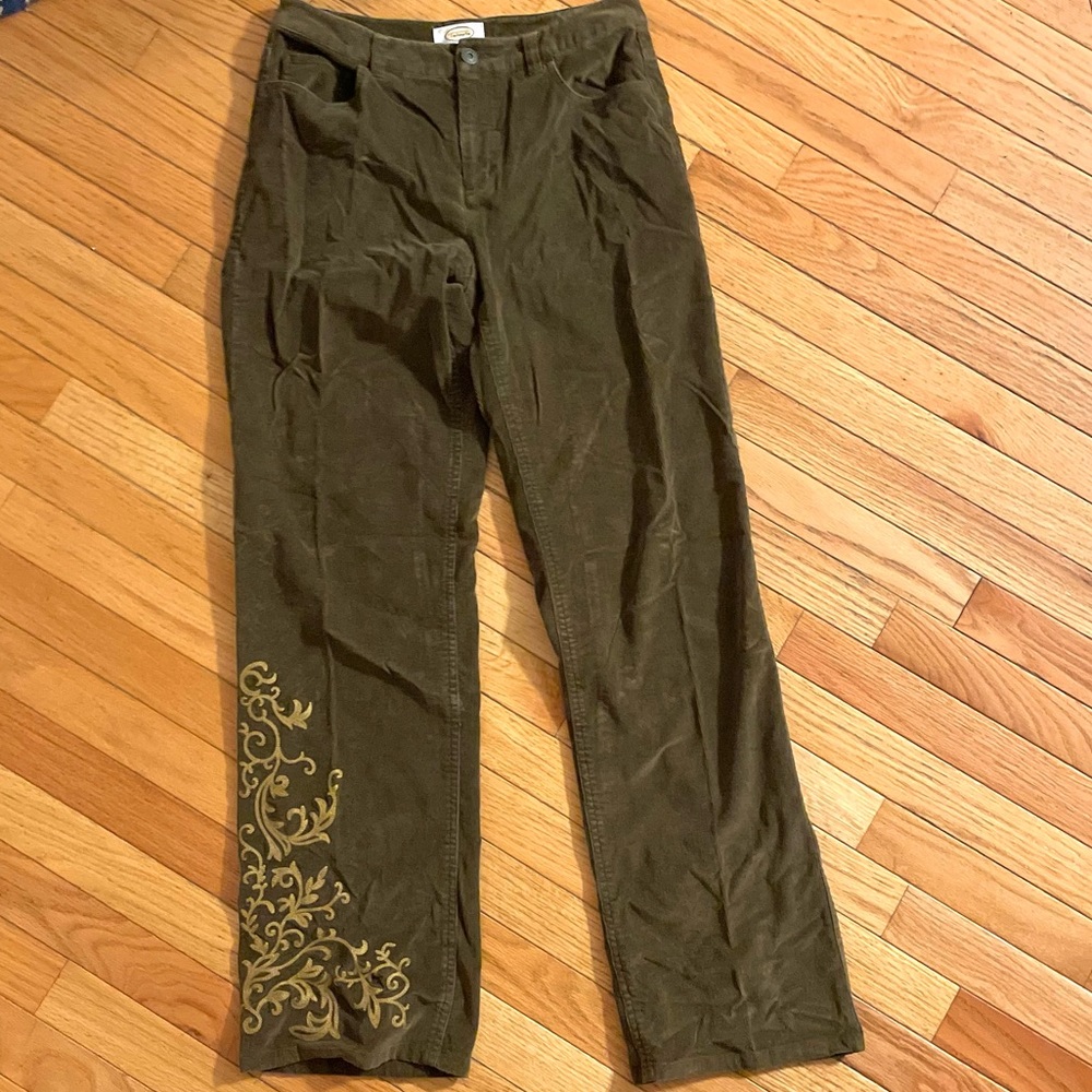 Talbots Brown and Tan Boot Cut Pants with Flare
